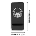 Stainless Steel Aquarius Zodiac (Water Bearer) Classic Slim Money Clip