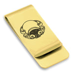 Stainless Steel Aquarius Zodiac (Water Bearer) Classic Slim Money Clip