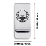 Stainless Steel Aquarius Zodiac (Water Bearer) Classic Slim Money Clip