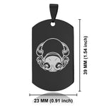 Stainless Steel Aquarius Zodiac (Water Bearer) Dog Tag Keychain - Comfort Zone Studios