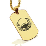 Stainless Steel Aquarius Zodiac (Water Bearer) Dog Tag Pendant - Comfort Zone Studios
