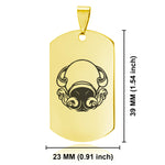 Stainless Steel Aquarius Zodiac (Water Bearer) Dog Tag Keychain - Comfort Zone Studios