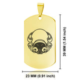 Stainless Steel Aquarius Zodiac (Water Bearer) Dog Tag Keychain - Comfort Zone Studios