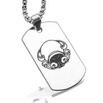 Stainless Steel Aquarius Zodiac (Water Bearer) Dog Tag Pendant - Comfort Zone Studios
