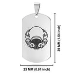 Stainless Steel Aquarius Zodiac (Water Bearer) Dog Tag Keychain - Comfort Zone Studios