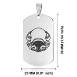 Stainless Steel Aquarius Zodiac (Water Bearer) Dog Tag Pendant - Comfort Zone Studios