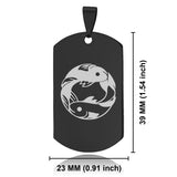 Stainless Steel Pisces Zodiac (Two Fishes) Dog Tag Keychain - Comfort Zone Studios