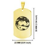 Stainless Steel Pisces Zodiac (Two Fishes) Dog Tag Pendant - Comfort Zone Studios