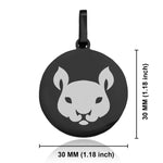 Stainless Steel Year of the Rat Zodiac Round Medallion Pendant