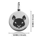 Stainless Steel Year of the Rat Zodiac Round Medallion Pendant