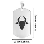 Stainless Steel Year of the Ox Zodiac Dog Tag Keychain - Comfort Zone Studios