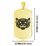 Stainless Steel Year of the Tiger Zodiac Dog Tag Keychain - Comfort Zone Studios