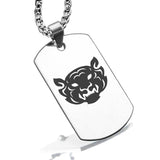 Stainless Steel Year of the Tiger Zodiac Dog Tag Pendant - Comfort Zone Studios