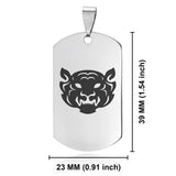 Stainless Steel Year of the Tiger Zodiac Dog Tag Keychain - Comfort Zone Studios