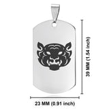 Stainless Steel Year of the Tiger Zodiac Dog Tag Pendant - Comfort Zone Studios