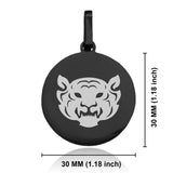 Stainless Steel Year of the Tiger Zodiac Round Medallion Keychain