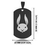 Stainless Steel Year of the Rabbit Zodiac Dog Tag Keychain - Comfort Zone Studios