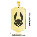 Stainless Steel Year of the Rabbit Zodiac Dog Tag Pendant - Comfort Zone Studios
