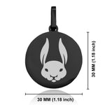 Stainless Steel Year of the Rabbit Zodiac Round Medallion Keychain