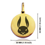 Stainless Steel Year of the Rabbit Zodiac Round Medallion Pendant