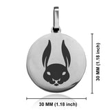 Stainless Steel Year of the Rabbit Zodiac Round Medallion Keychain