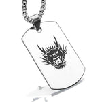 Stainless Steel Year of the Dragon Zodiac Dog Tag Pendant - Comfort Zone Studios