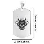 Stainless Steel Year of the Dragon Zodiac Dog Tag Pendant - Comfort Zone Studios