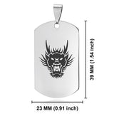 Stainless Steel Year of the Dragon Zodiac Dog Tag Keychain - Comfort Zone Studios