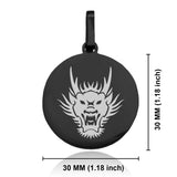 Stainless Steel Year of the Dragon Zodiac Round Medallion Keychain