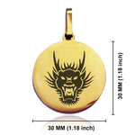 Stainless Steel Year of the Dragon Zodiac Round Medallion Keychain