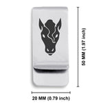 Stainless Steel Year of the Horse Zodiac Classic Slim Money Clip