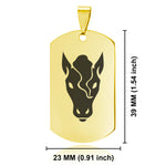 Stainless Steel Year of the Horse Zodiac Dog Tag Keychain - Comfort Zone Studios