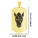 Stainless Steel Year of the Horse Zodiac Dog Tag Keychain - Comfort Zone Studios