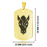 Stainless Steel Year of the Horse Zodiac Dog Tag Pendant - Comfort Zone Studios