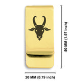 Stainless Steel Year of the Goat Zodiac Classic Slim Money Clip