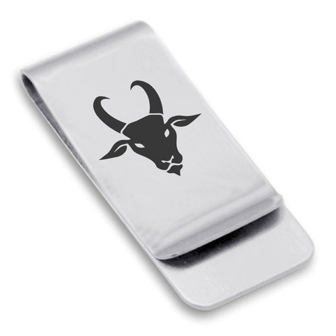 Stainless Steel Year of the Goat Zodiac Classic Slim Money Clip