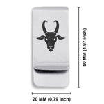 Stainless Steel Year of the Goat Zodiac Classic Slim Money Clip