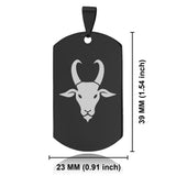 Stainless Steel Year of the Goat Zodiac Dog Tag Pendant - Comfort Zone Studios