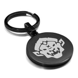 Stainless Steel Year of the Monkey Zodiac Round Medallion Keychain