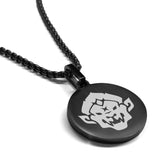 Stainless Steel Year of the Monkey Zodiac Round Medallion Pendant