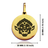 Stainless Steel Year of the Monkey Zodiac Round Medallion Pendant