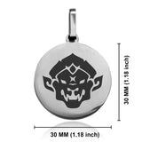 Stainless Steel Year of the Monkey Zodiac Round Medallion Keychain