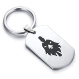 Stainless Steel Year of the Rooster Zodiac Dog Tag Keychain - Comfort Zone Studios