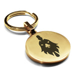 Stainless Steel Year of the Rooster Zodiac Round Medallion Keychain