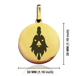 Stainless Steel Year of the Rooster Zodiac Round Medallion Keychain