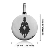 Stainless Steel Year of the Rooster Zodiac Round Medallion Pendant