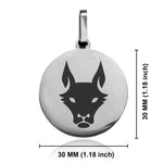 Stainless Steel Year of the Dog Zodiac Round Medallion Pendant