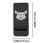 Stainless Steel Year of the Pig Zodiac Classic Slim Money Clip