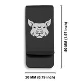 Stainless Steel Year of the Pig Zodiac Classic Slim Money Clip