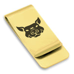 Stainless Steel Year of the Pig Zodiac Classic Slim Money Clip